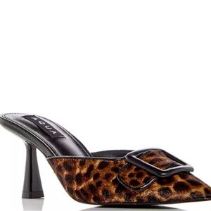 Aqua Animal Print Women's Mules